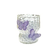 Cupa creativă tridimensională de sticlă petală fluture