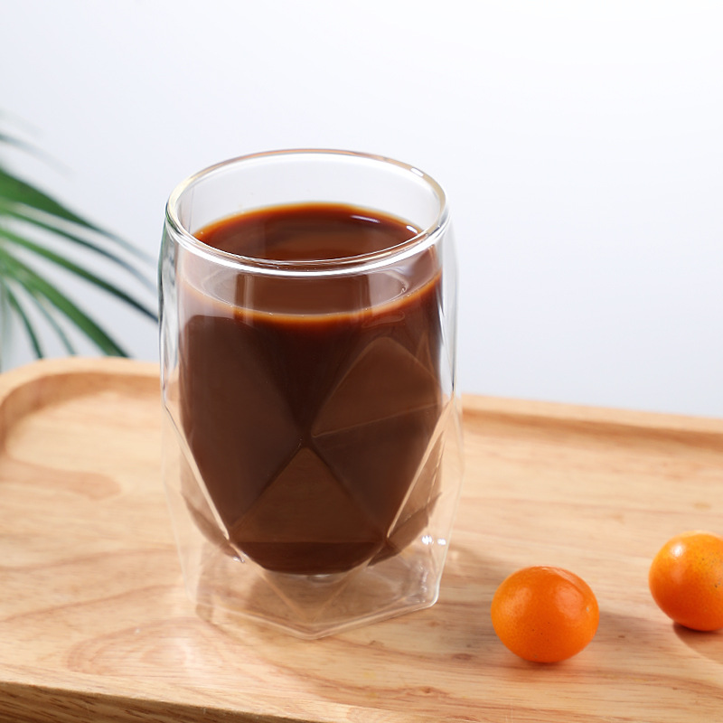 Pahar din sticlă termoizolantă simplă, rezistentă la căldură